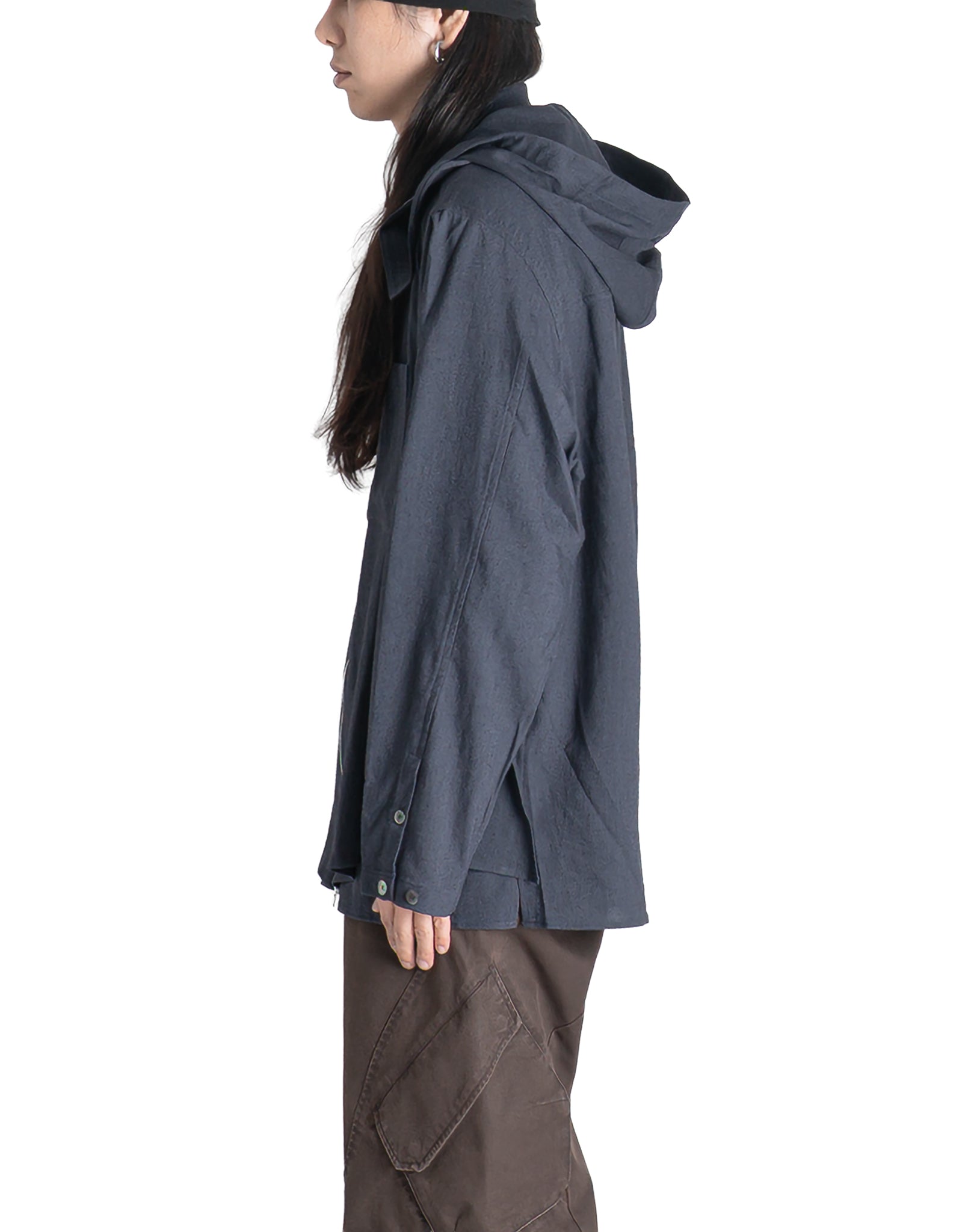 JiyongKim - HOODED LAYERED ZIP-UP SHIRT - 082plus