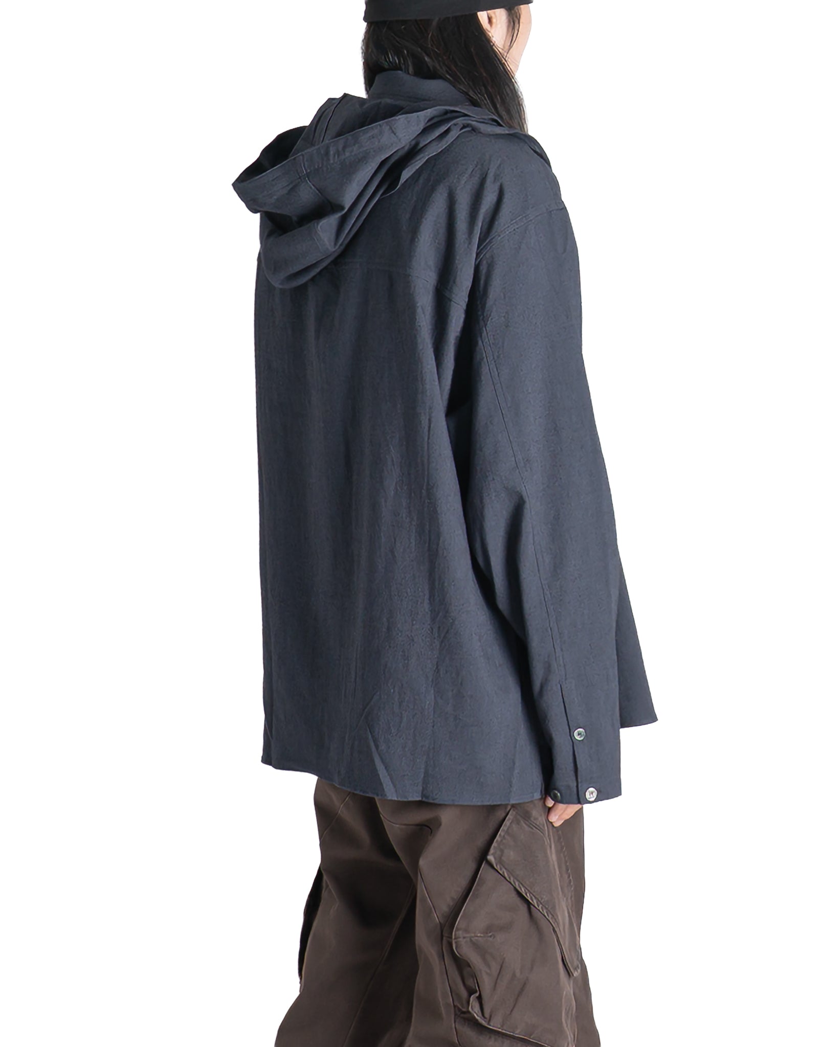 JiyongKim - HOODED LAYERED ZIP-UP SHIRT - 082plus