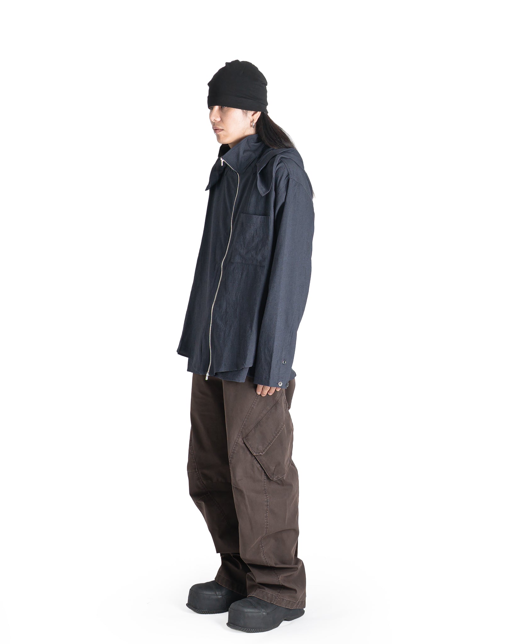 JiyongKim - HOODED LAYERED ZIP-UP SHIRT - 082plus