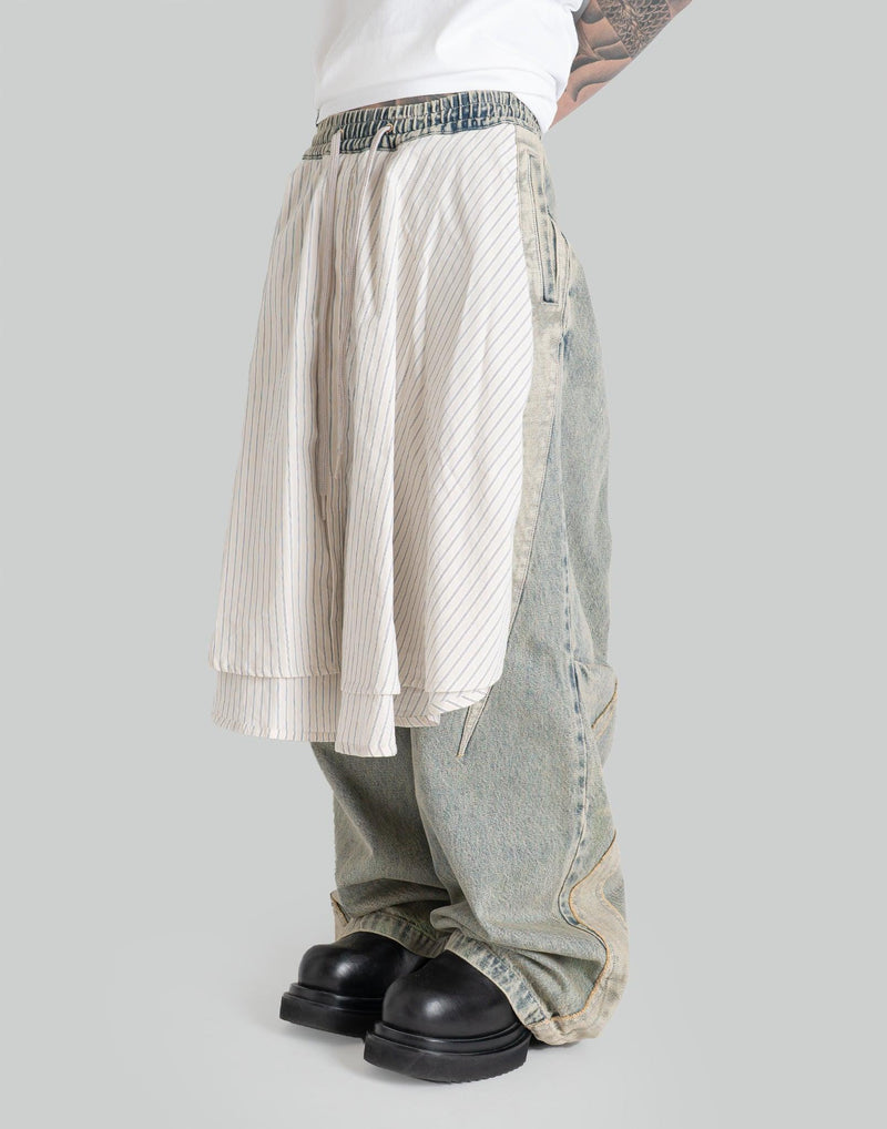 NAMESAKE - JACOB LAYERED DENIM PANTS - 082plus