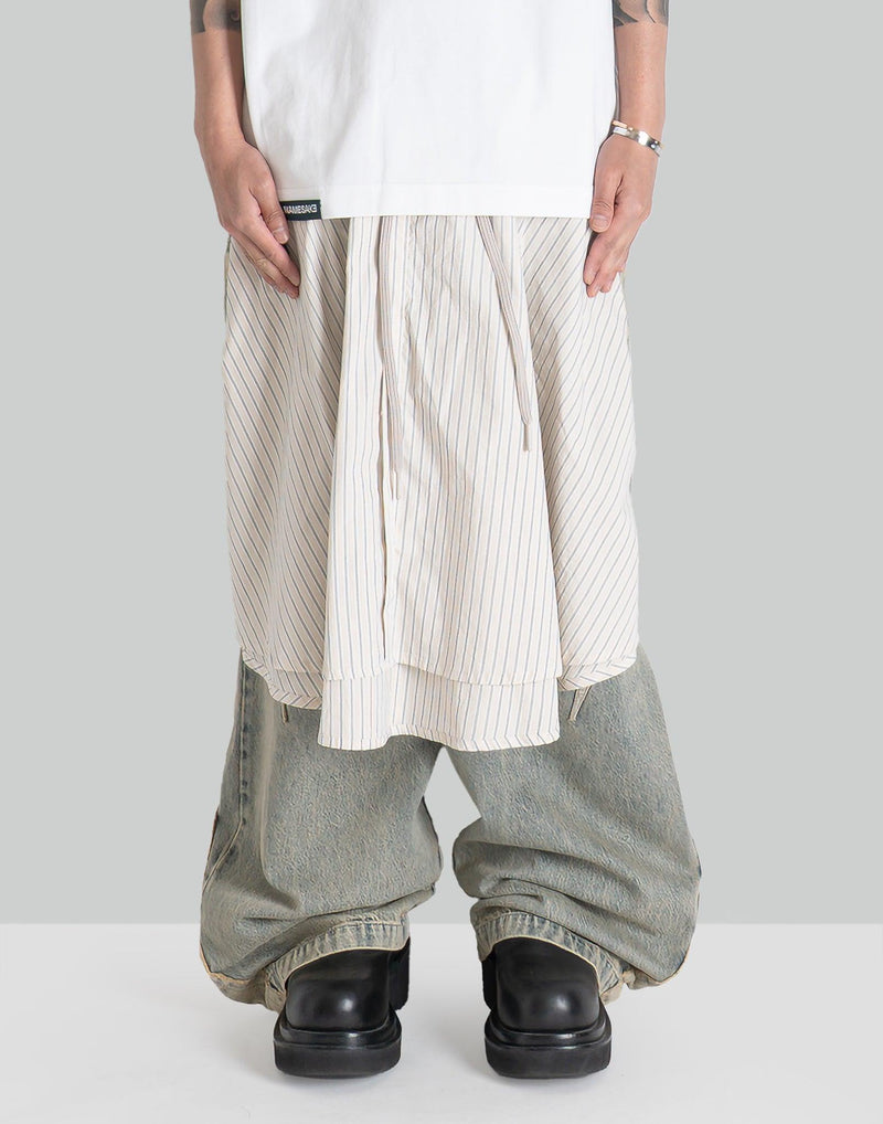 NAMESAKE - JACOB LAYERED DENIM PANTS - 082plus