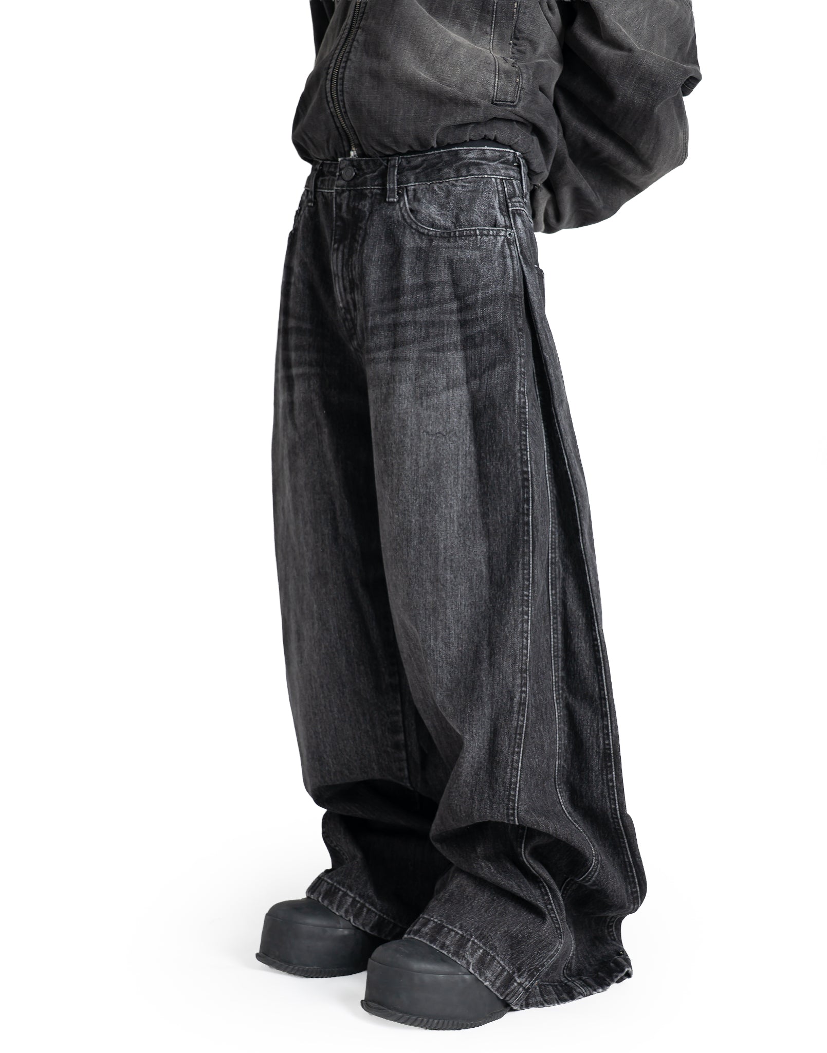 Juun.J - WIDE FLAP DENIM PANTS - 082plus