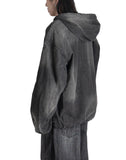 Juun.J - DISTRESSED HOLE DENIM ZIPUP HOODIE - 082plus