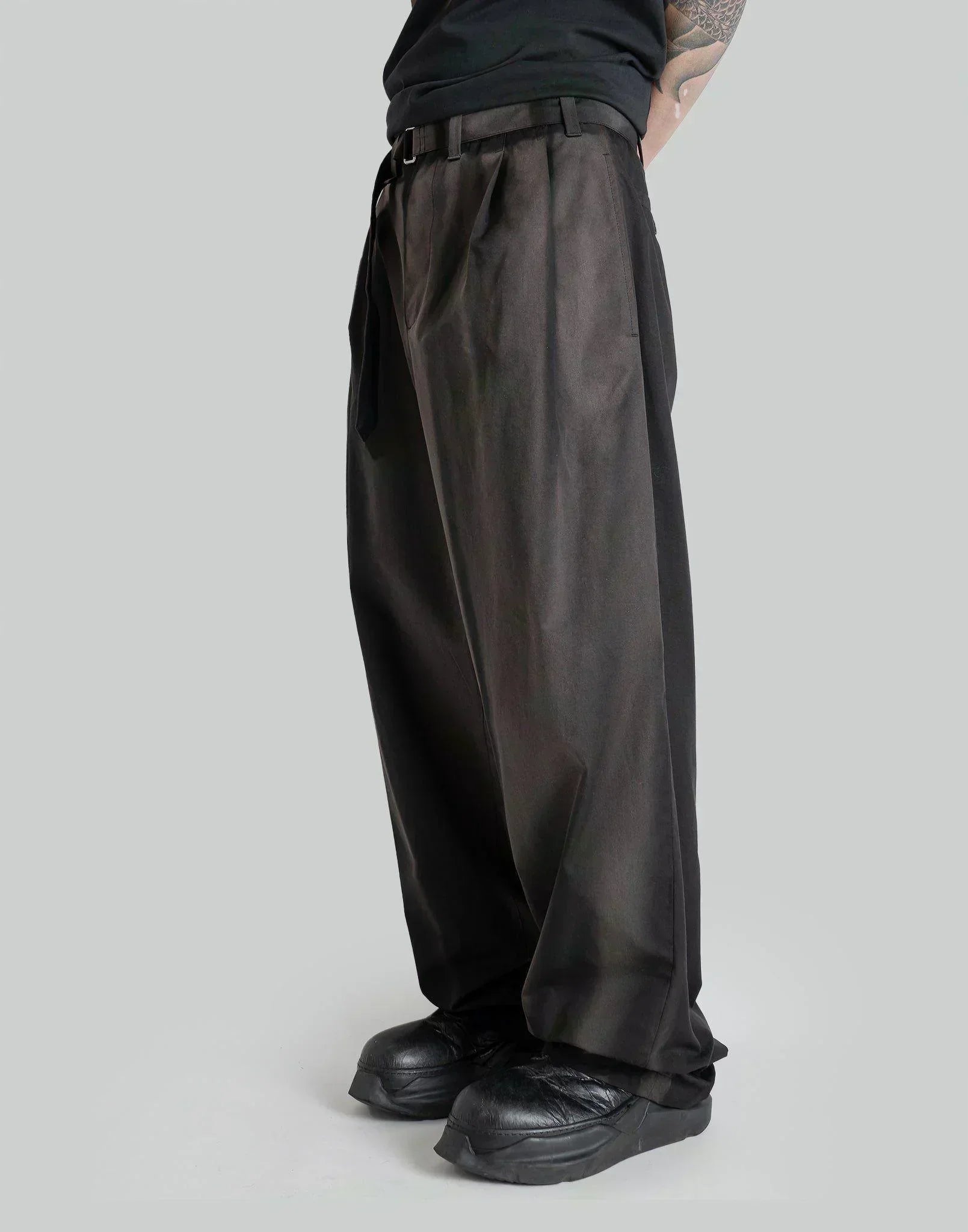 JiyongKim SUN-BLEACHED BELTED WIDE TROUSERS – 082plus