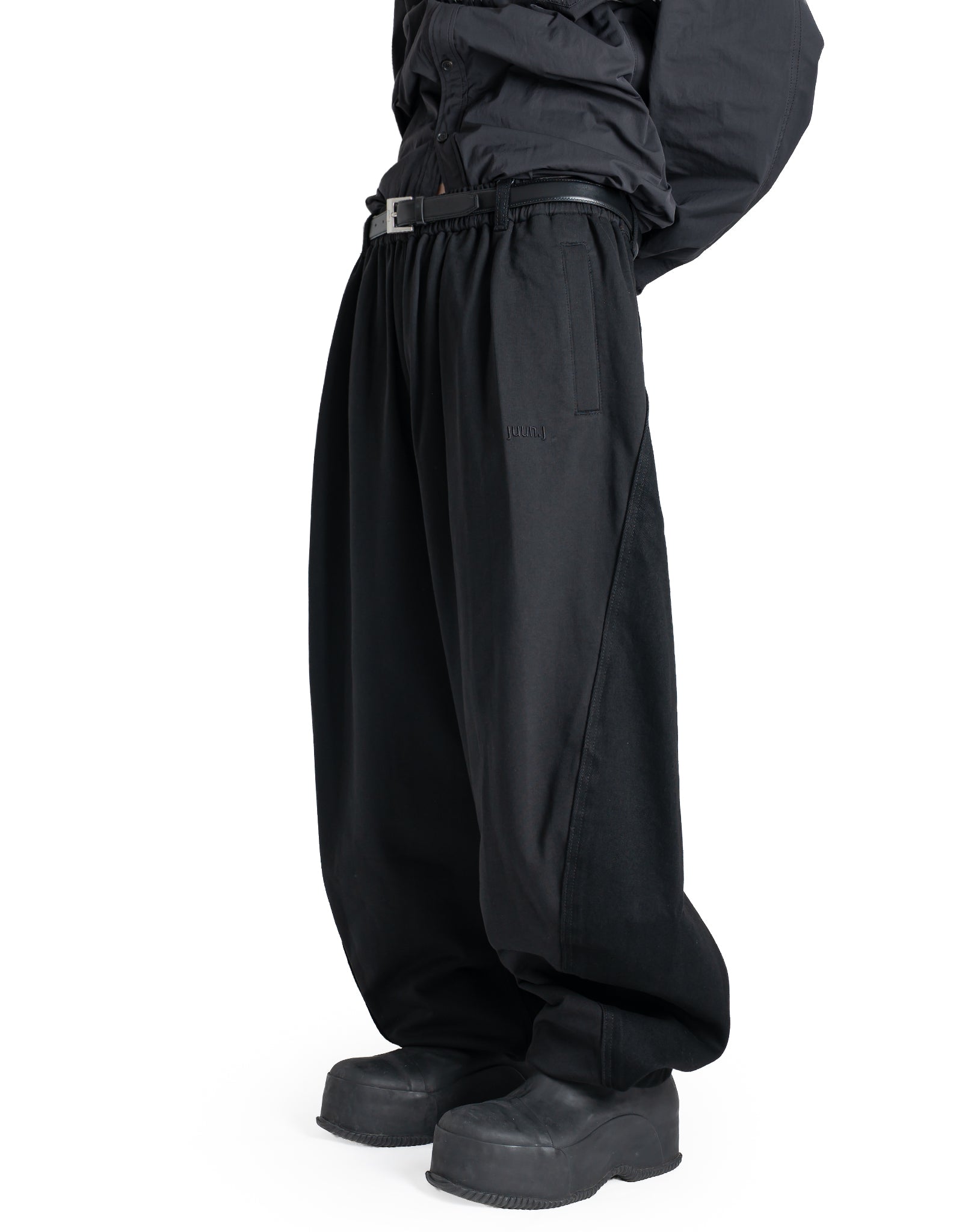 Juun.J - JERSEY DENIM HYBRID TROUSERS - 082plus