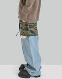 LAYERED ARMY DENIM PANTS