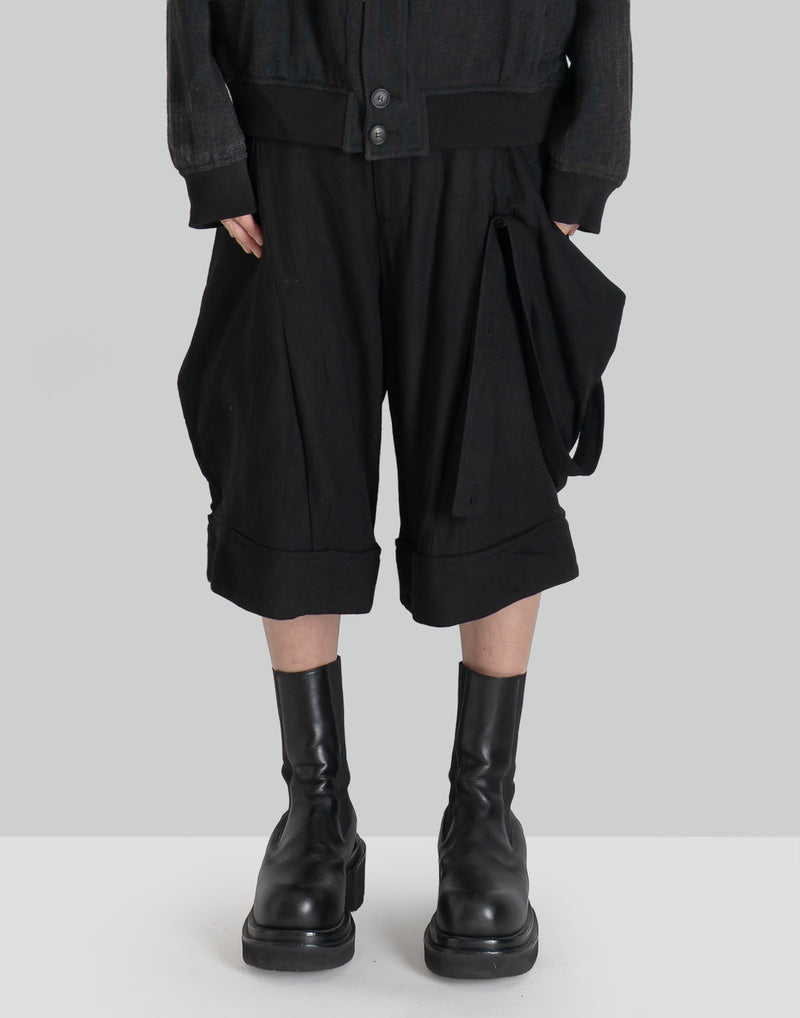 JiyongKim - LAYERED STRAP HALF TROUSERS - 082plus