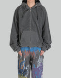 MONOGRAM PRINT REVERSIBLE ZIP HOODIE