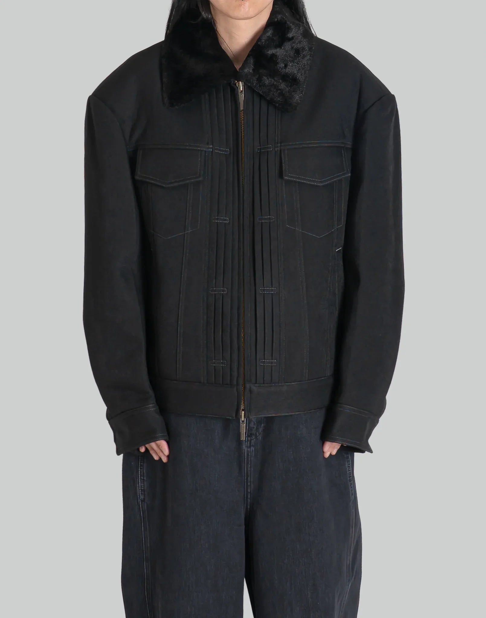 FENG CHEN WANG Neoprene Jacket - Charcoal Black – 082plus