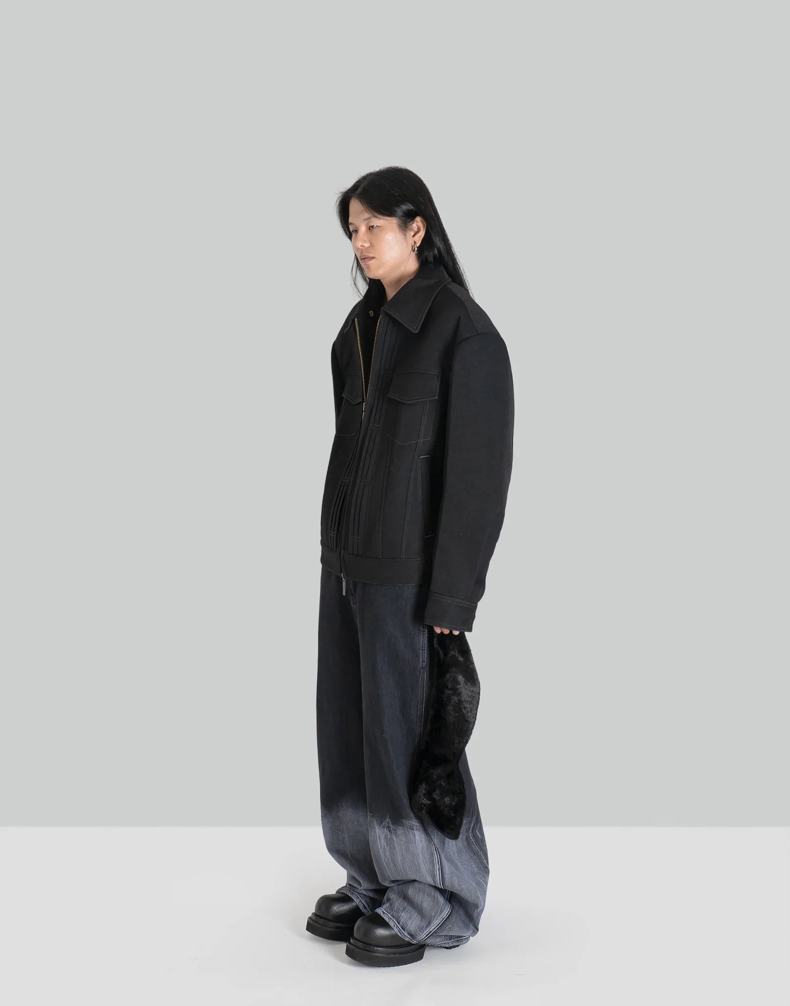 FENG CHEN WANG Neoprene Jacket - Charcoal Black – 082plus
