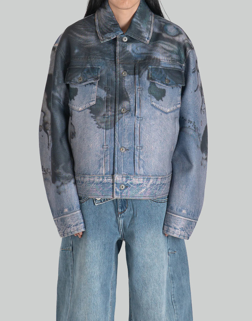 FENG CHEN WANG Neoprene Jacket - Blue Print – 082plus