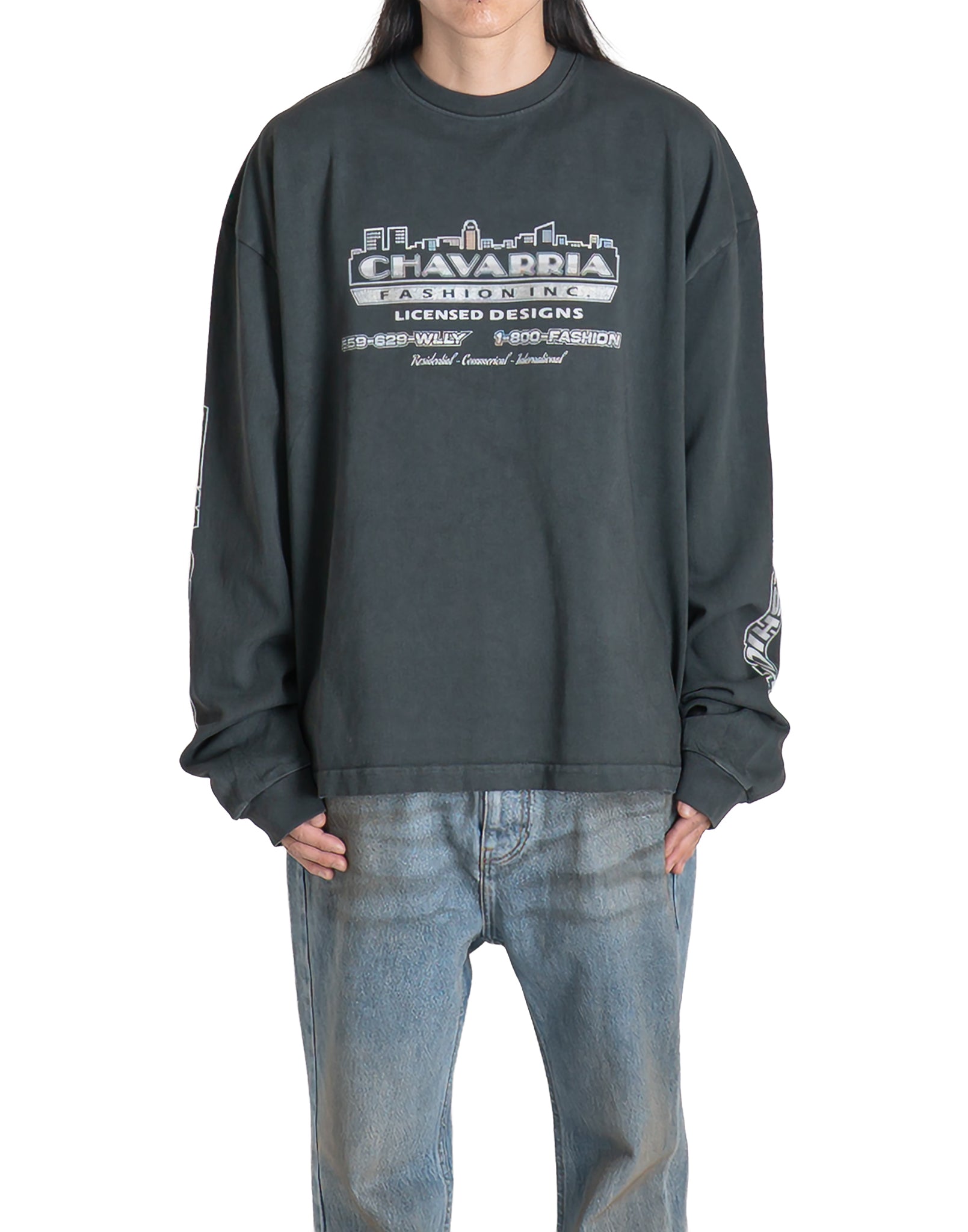 Willy Chavarria - OS CHAVARRIA LICENSED DESIGNS LS BUFFALO TEE - 082plus