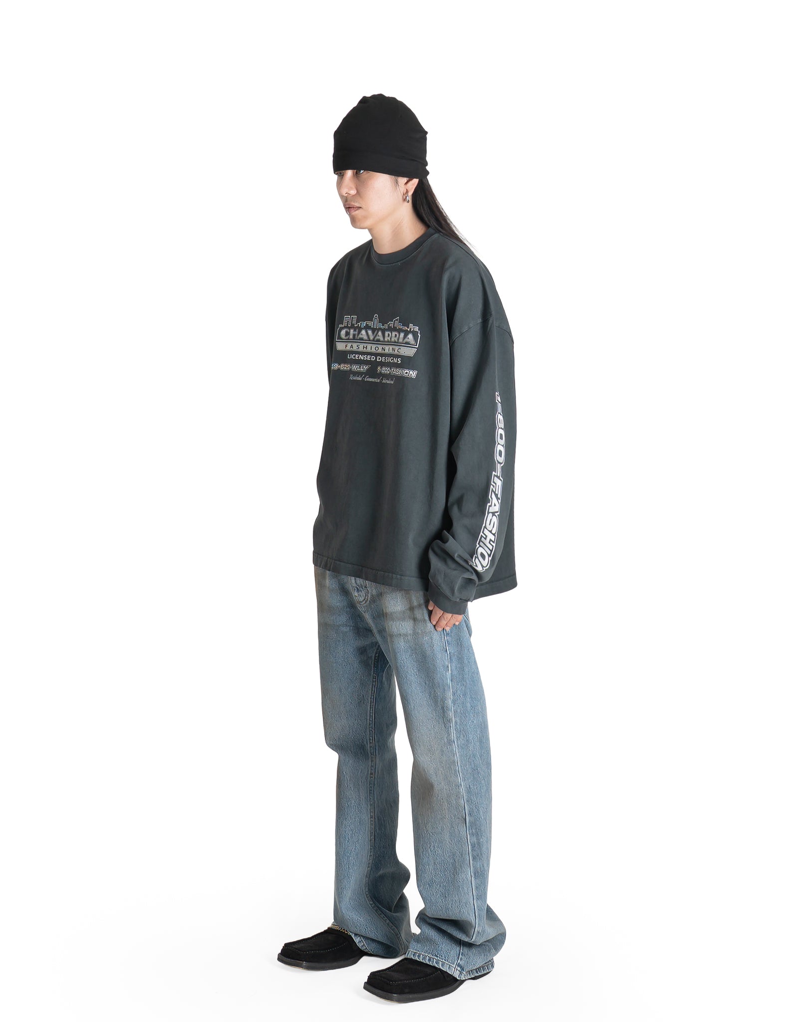 Willy Chavarria - OS CHAVARRIA LICENSED DESIGNS LS BUFFALO TEE - 082plus