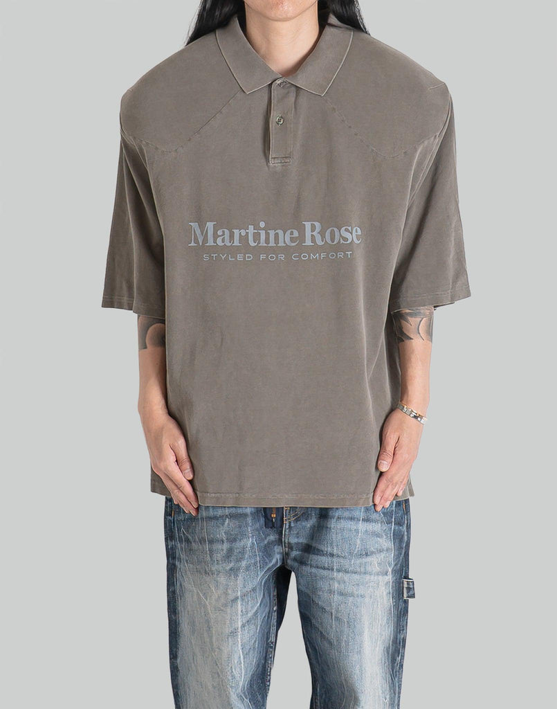 Martine rose 25SS ポロシャツ Martine Rose デニムカラーポロシャツ | グレー | FARFETCH JP