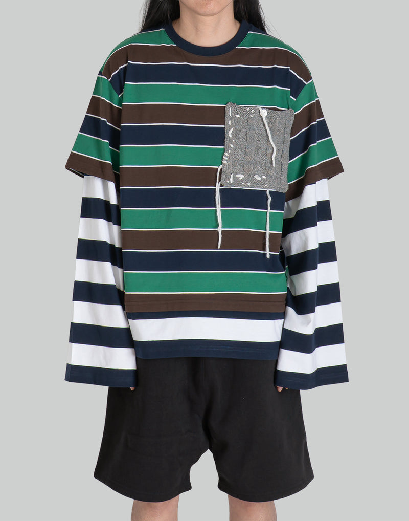 PATCH LONG SLEEVE 2-IN-1 TEE