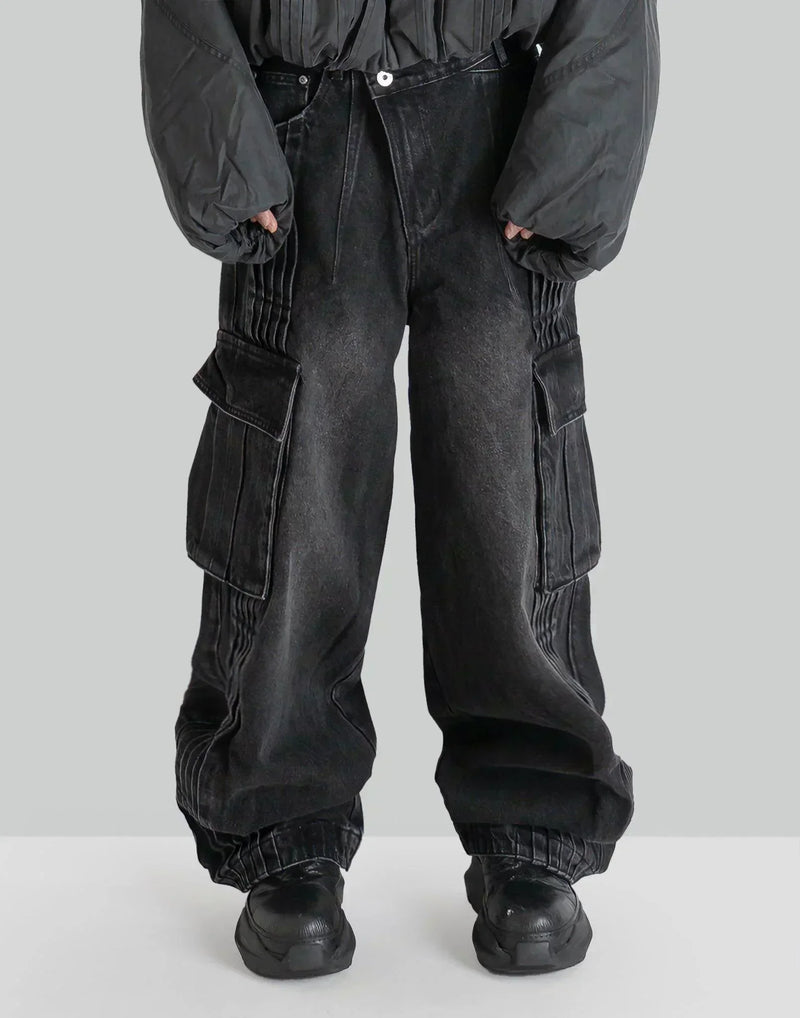 FENG CHEN WANG - PRINTED CARGO PANTS - 082plus