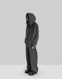 Deconstructed patch zip up hoodie - 082plus