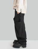 RAW EDGED 3D POCKET TROUSERS