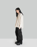 RAW EDGED 3D POCKET TROUSERS