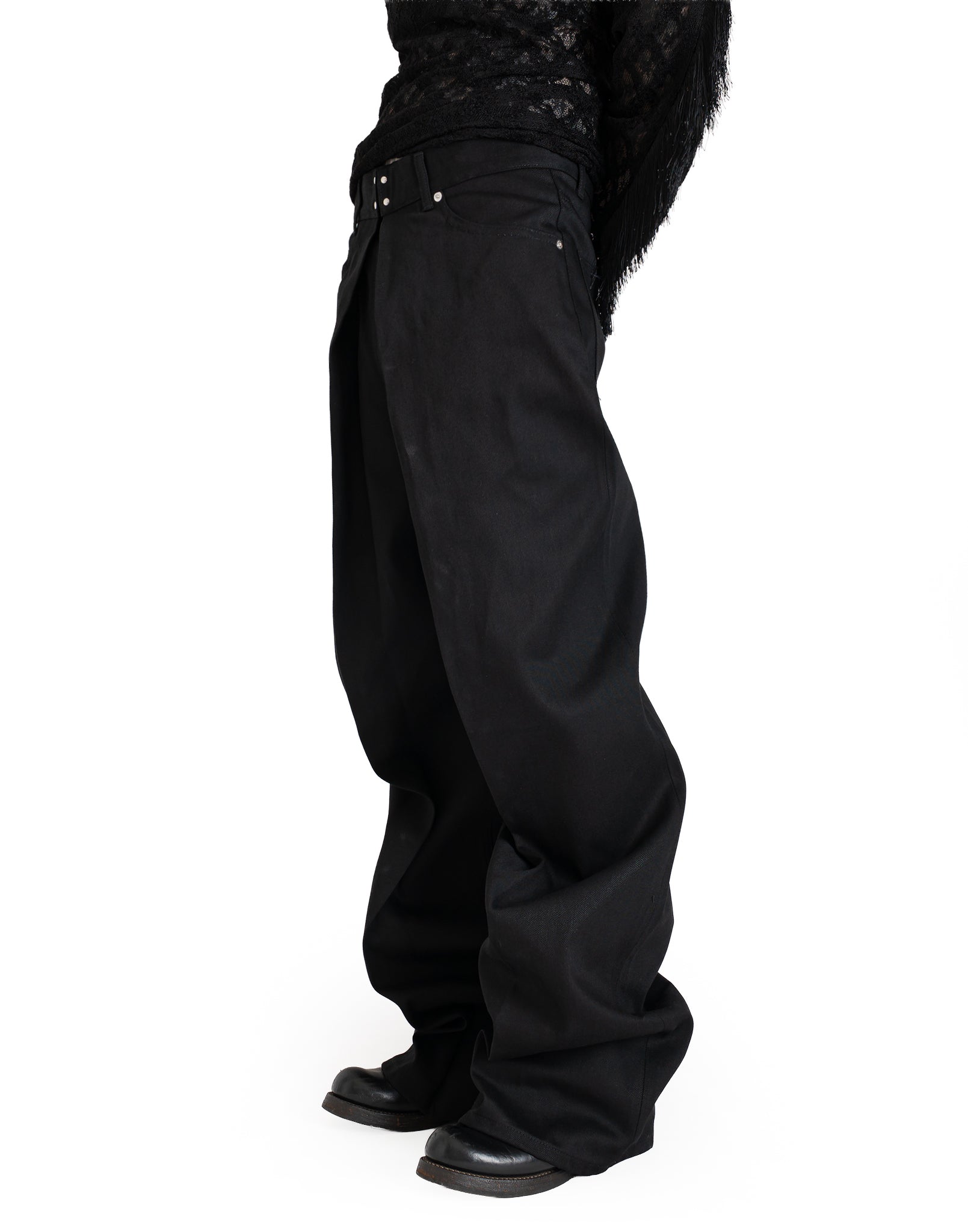 RIGID DENIM WIDE PANTS