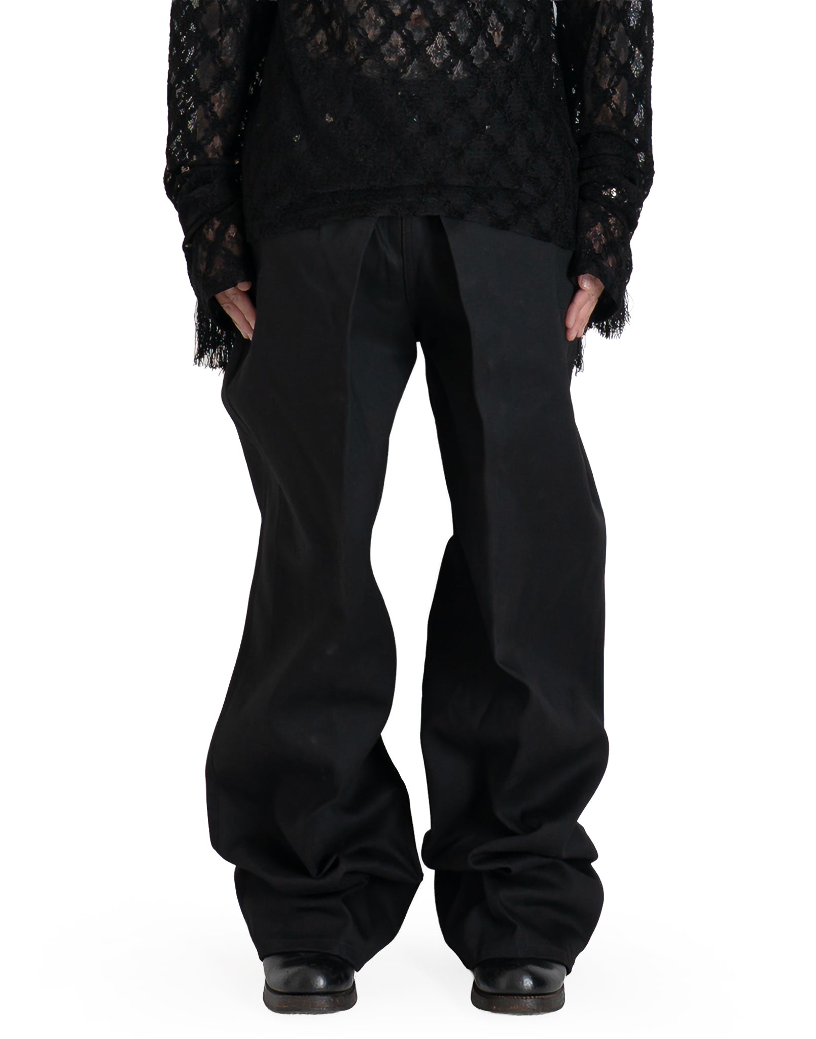 RIGID DENIM WIDE PANTS