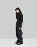 CRUSHED VELOUR TURTLE NECK TOP - 082plus
