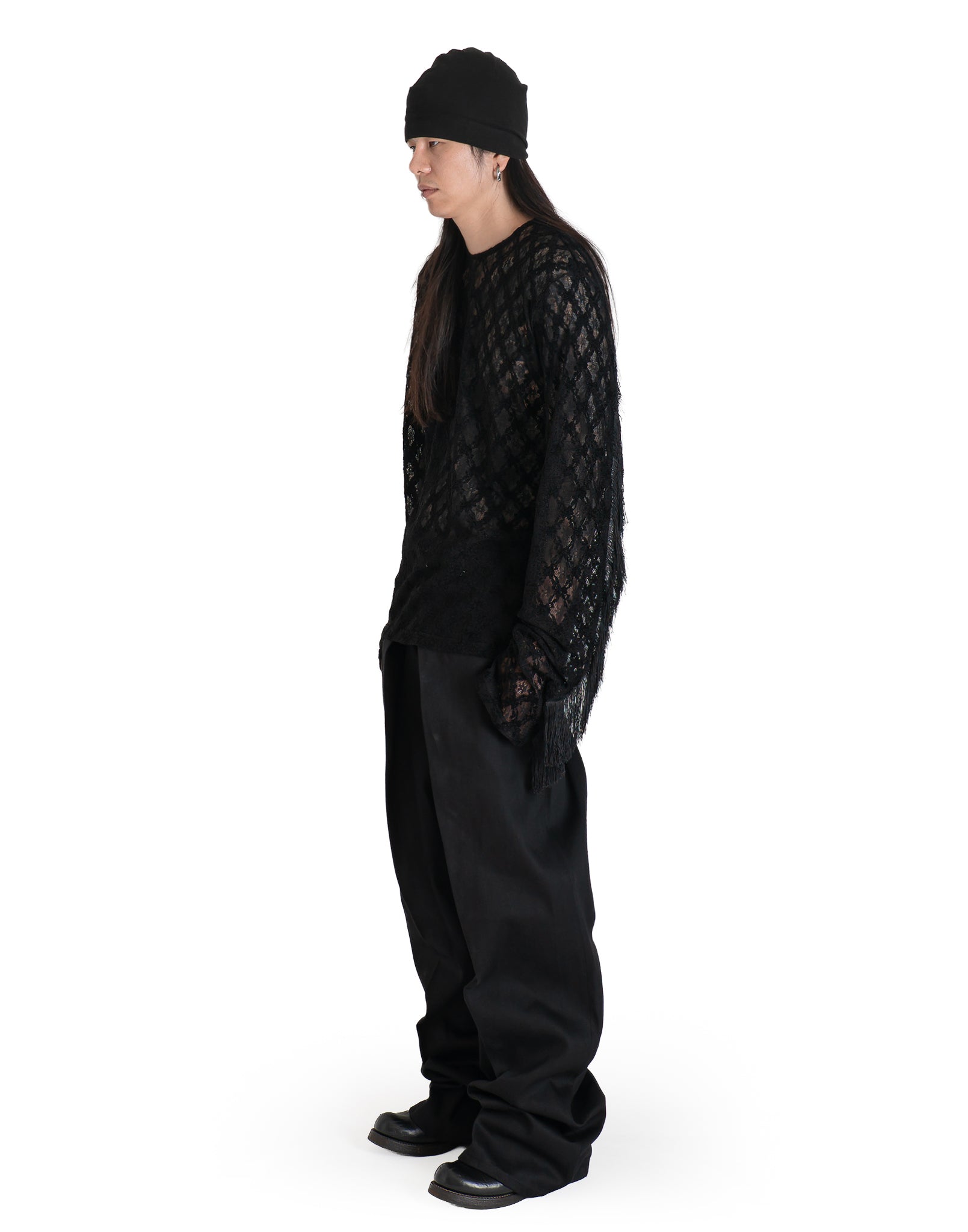 RIGID DENIM WIDE PANTS