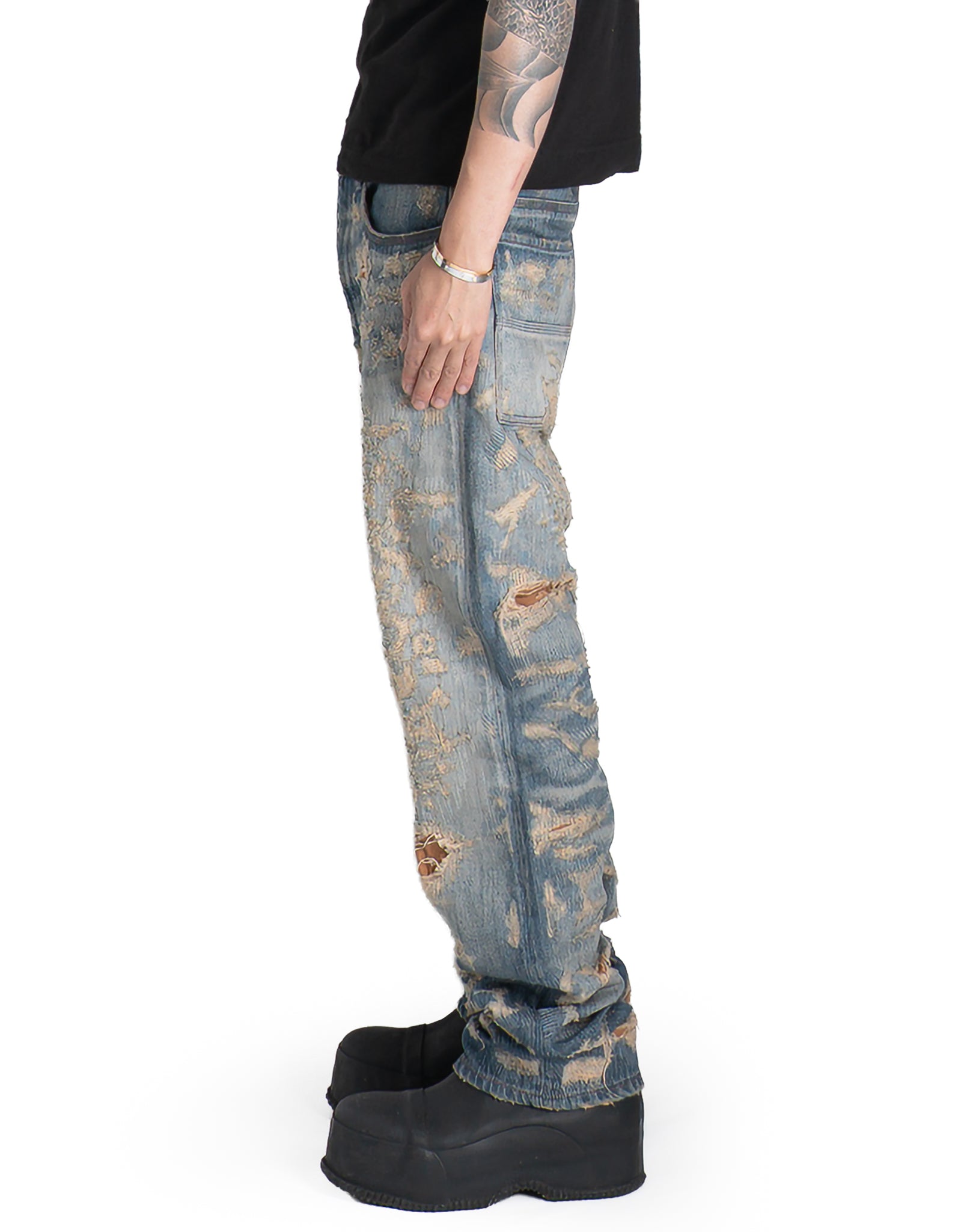 Matthew M. Williams - RIP & REPAIR WASHED BLUE JEAN - 082plus