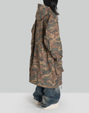 [Runway] Beige-Washed Camouflage Long Coat