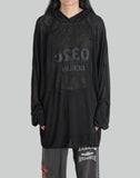 'SELFIE'' TRANSLUCENT HOODED KNIT