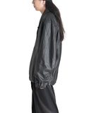 JiyongKim - x LANSMERE SHAWL-COLLAR LEATHER BOMBER - 082plus