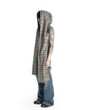 SANKUANZ - PLAID GRAFFITI PRINT REVERSIBLE HOODED SCARF - 082plus