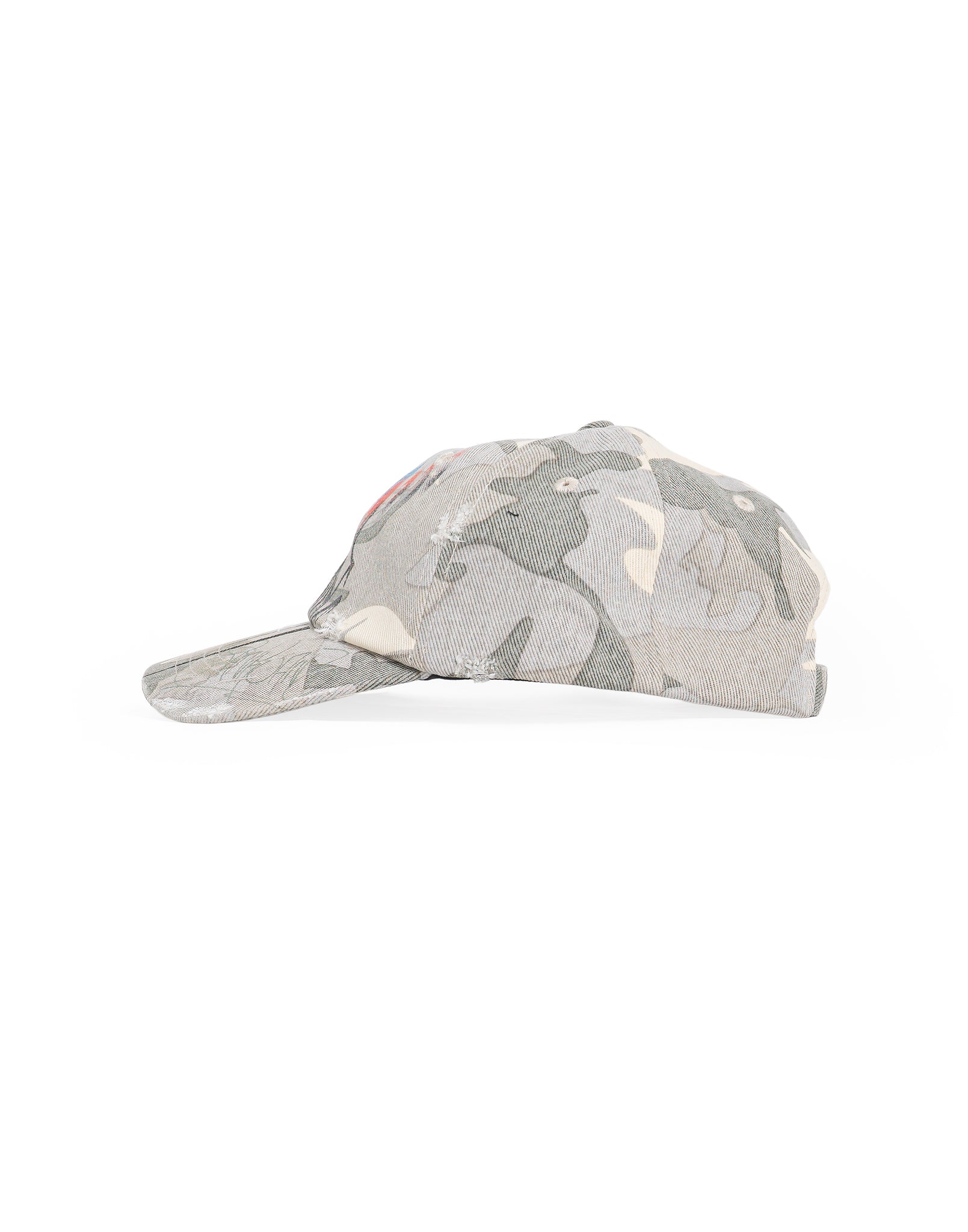 SANKUANZ - GRAFFITI PRINT CAMO DISTRESSED WORN BASEBALL CAP - 082plus