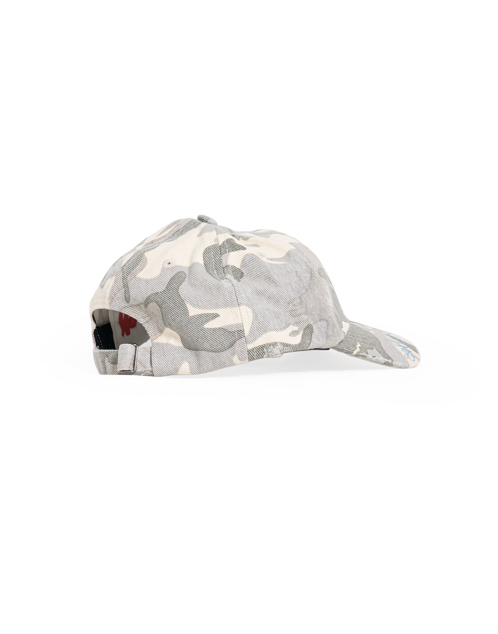 SANKUANZ - GRAFFITI PRINT CAMO DISTRESSED WORN BASEBALL CAP - 082plus