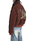 SANKUANZ - FLEECE WASHED GRAFFITI PRINT PADDED THICK COAT - 082plus