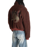 SANKUANZ - FLEECE WASHED GRAFFITI PRINT PADDED THICK COAT - 082plus