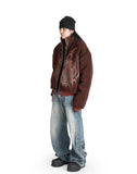 SANKUANZ - FLEECE WASHED GRAFFITI PRINT PADDED THICK COAT - 082plus