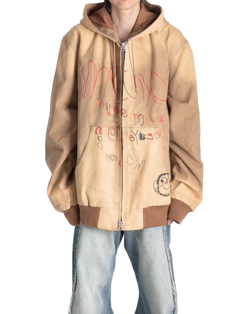 SANKUANZ - GRAFFITI HOODED ZIP-UP JACKET - 082plus