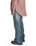 SANKUANZ - WASHED GRAFFITI PRINT LOOSE-FIT FLARED DENIM PANTS - 082plus