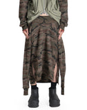 SANKUANZ - CAMO GRAFFITI COLOR-BLOCK TIE-WAIST SKIRT - 082plus