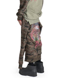 SANKUANZ - CAMO GRAFFITI COLOR-BLOCK TIE-WAIST SKIRT - 082plus