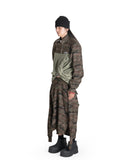 SANKUANZ - CAMO GRAFFITI COLOR-BLOCK TIE-WAIST SKIRT - 082plus