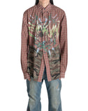 SANKUANZ - GRAFFITI SPLICED CAMO PLAID SHIRT - 082plus