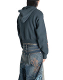 SANKUANZ - KNIT PRINT ZIP-UP HOODIE - 082plus