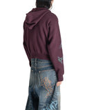 SANKUANZ - KNIT PRINT ZIP-UP HOODIE - 082plus