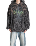 SANKUANZ - DISTRESSED PRINT WASHED HOODIE - 082plus