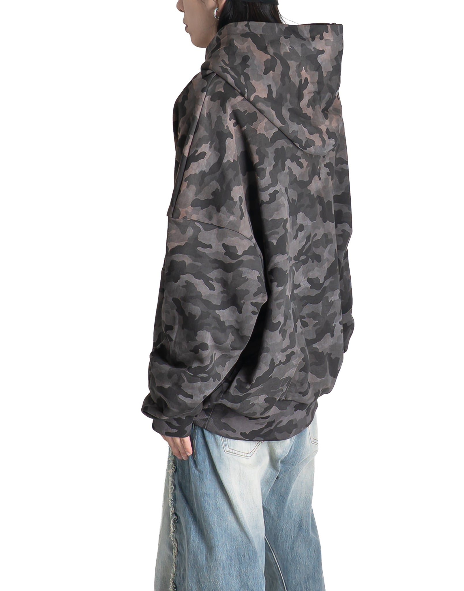 SANKUANZ - DISTRESSED PRINT WASHED HOODIE - 082plus