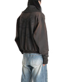 SANKUANZ - DISTRESSED PRINT STAND-COLLAR SWEATSHIRT - 082plus