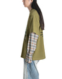 SANKUANZ - TWO IN ONE GRAFFITI PLAID PRINT LONG-SLEEVE - 082plus