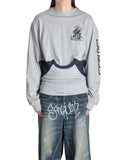 SANKUANZ - SPLICED CINCHED-WAIST LONG-SLEEVE T-SHIRT - 082plus